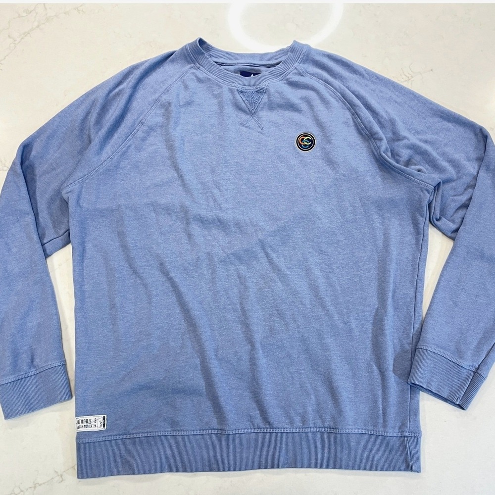 Johnnie O Pullover Pamlico Crew Neck Sweatshirt Mens L Periwinkle Embroidered